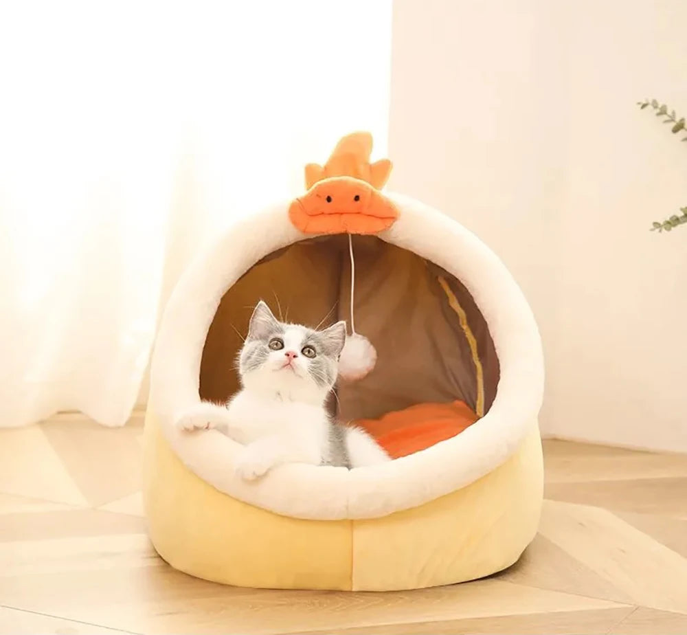 מיטת שינה עמוקה לחתולים ולכלבים קטנים